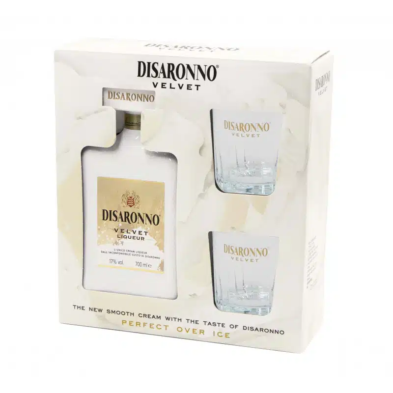 DISARONNO VELVET MET 2 GLAZEN 0.70 LTR