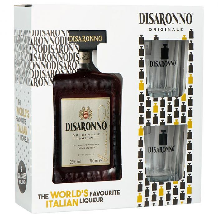 DISARONNO MET 2 GLAZEN 0.70 LTR - Slijterij "De Slijter" - Dranken ...
