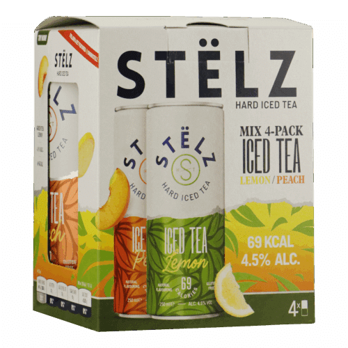 STELZ HARD ICE TEA LEMON PEACH MIX-PACK 4x0.25 LTR